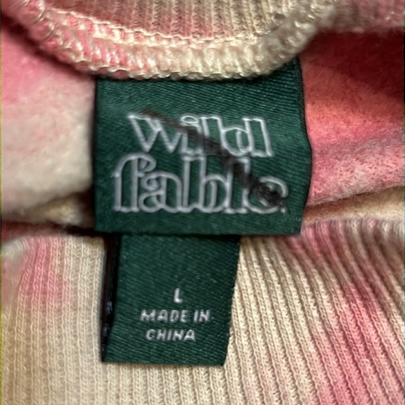 New Wild Fable Large Tye Dye Long Sleeve Babydoll Sweatshirt Cotton Dress (C) - Picture 4 of 7